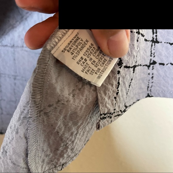 Habitat Clothes to Live in Printed Button Down Peplum Top - Picture 5 of 5